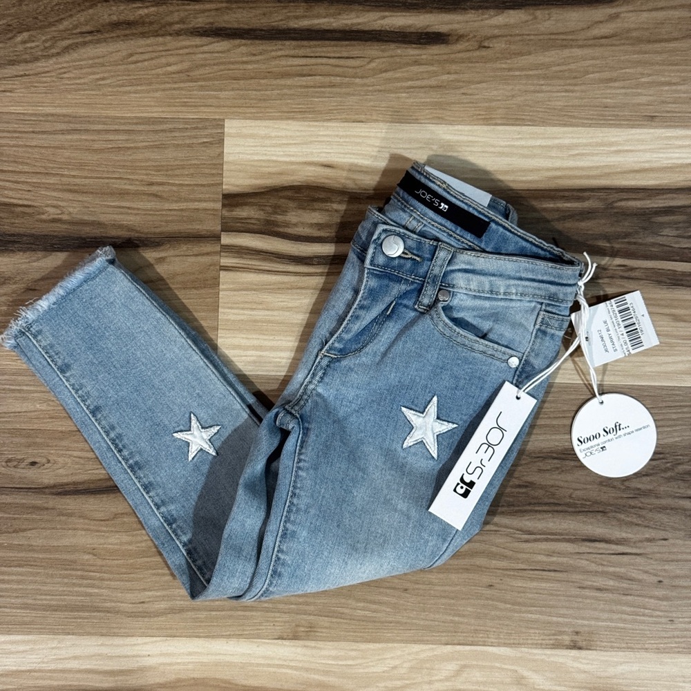 NWT Girl Joes Starry Blue The Luna Ankle Mid rise skinny Luxuriously Soft